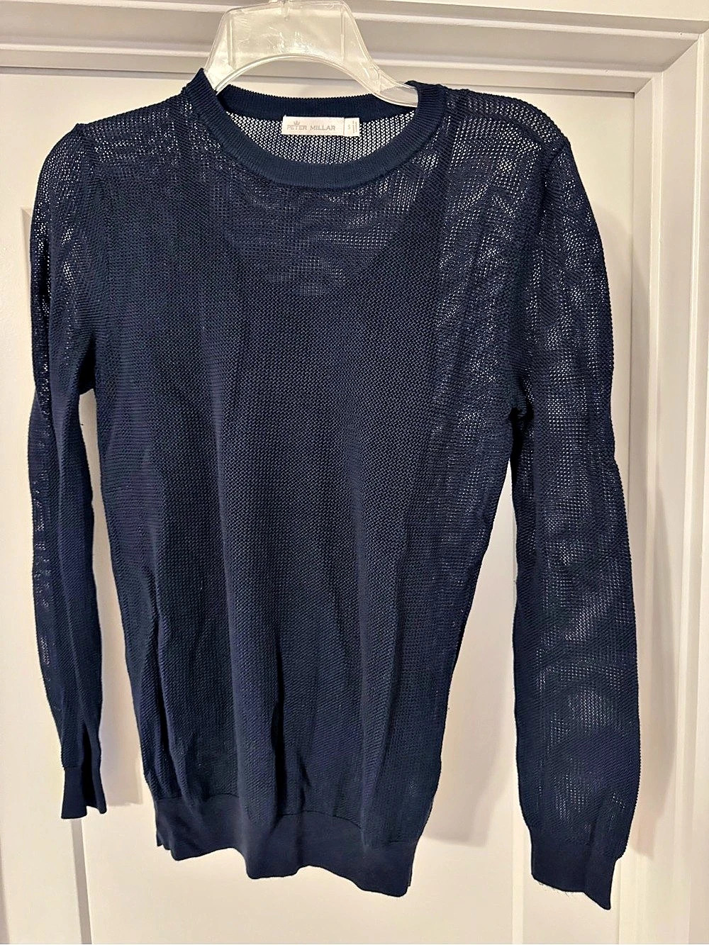 Peter Millar Navy Mesh Knit Sweater (S)
